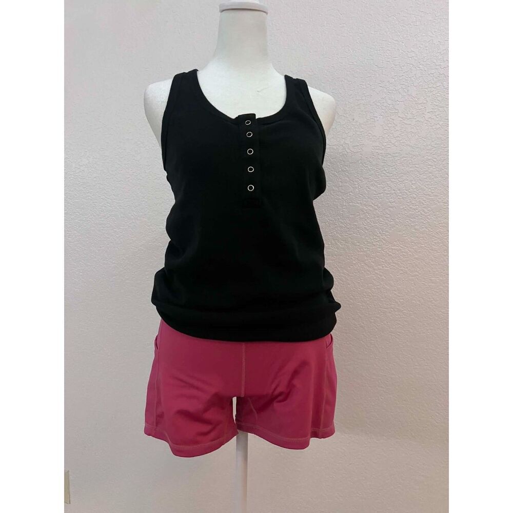 Women’s Pink Athletic Shorts Size Medium High Rise Workout Gym Biker Style
